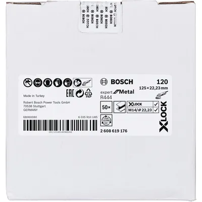 Produktbild von X-LOCK Fiberschleifscheibe, Ø125 mm, K 120, R444, Expert for Metal, 1 Stk.