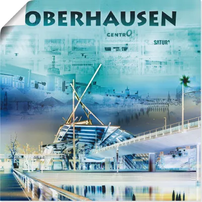 Produktbild von ARTland Poster Oberhausen Skyline Abstrakte Collage Größe: 70x70 cm