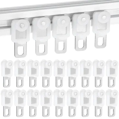Gardinenrollen 50 Stück, Metall, 3,3 cm, für Schienen
