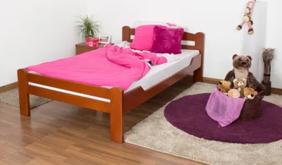 Produktbild von Buche Holzbett 120 x 200 cm Kirsche