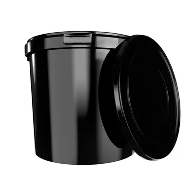 Produktbild von Eimer mit Deckel 10 L | Vorratseimer | Lebensmittelecht Schwarz | PP | 1 Stück