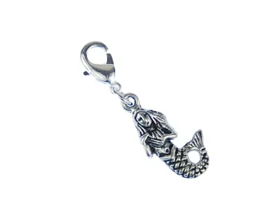 Produktbild von Meerjungfrau Charm Zipper Pull Anhänger Bettelanhänger Miniblings Nixe silber