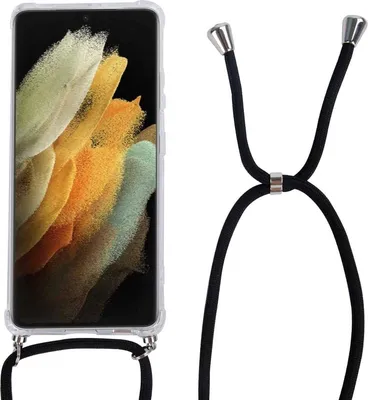 Image de CHPN - Coque de téléphone - Coque pour Samsung Galaxy S21 - Étui pour iPhone - Transparent - Avec cordon