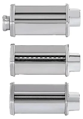 Produktbild von ERATEC Nudelwalzen-Set Edelstahl 3-teilig – Pasta-Aufsatz für Küchenmaschine KF-967