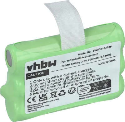 Produktbild von vhbw Akku kompatibel mit Twintalker 3700 Babyphone Babytalker (700 mAh, 3,6 V, NiMH)