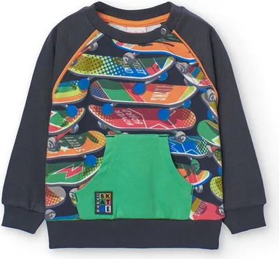 Produktbild von Boboli Fleece Sweatshirt Mehrfarbig 3 Years Mehrfarbig 3 Years