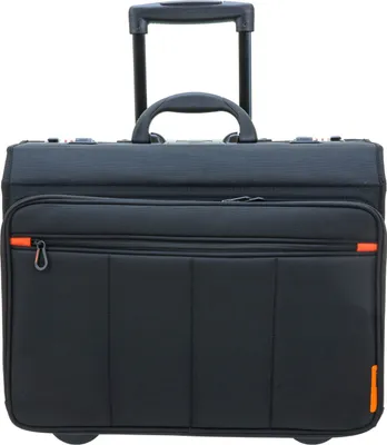Produktbild von Großer Pilotenkoffer Trolley mit 17 Zoll Laptop-Fach, 30 Liter Schwarz Bowatex