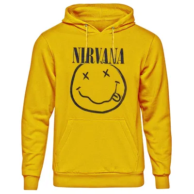 Zdjęcie produktu dla Bluza z kapturem uni Nirvana: Inverse Happy Face, XX-Large, neonowy żółty
