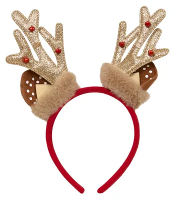 Produktbild von Weihnachts-Stirnband mit Rentieröhrchen – 2 verschiedene Modelle