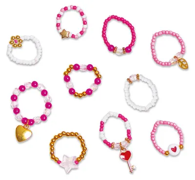 Image de Janod Atelier Bijoux - Set de bricolage créatif d'anneaux en perles pour enfants Bijoux