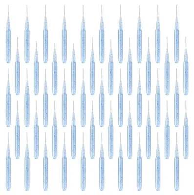 Image de Brosses interdentaires, 50 pièces, design flexible, 0,7 mm, couleur bleue, paquet de 50