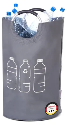 Produktbild von WELLENBORG Faltbarer Pfandflaschen Sammelbehälter - Grau