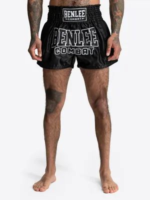 Produktbild von Unisex Thaibox-Hose CANTAN Black/White M BENLEE