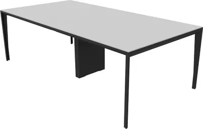 Produktbild von Quadrifoglio Konferenztisch X5 lichtgrau rechteckig, 4-Fuß-Gestell grau, 240,0 x 120,0 x 75,0 cm