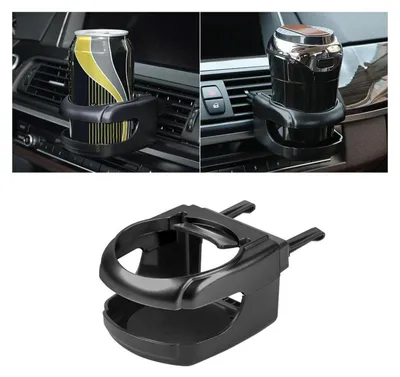 Produktbild von Universeller Auto Getränkehalter Belüftung Verstellbar Schwarz ABS Kunststoff