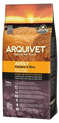 Imagen del producto de ARQUIVET, alimento premium para perros, pollo y arroz, 12 kg, alimento natural para perros adultos