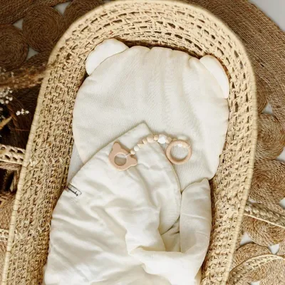 Image de Muminky | Ensemble de literie pour bébé - 75 x 100 cm - 100 % coton - Crème - Naturel - Antiallergique