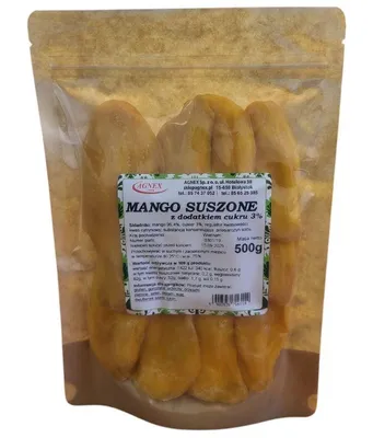 Zdjęcie produktu dla Mango suszone 3% cukru 500g