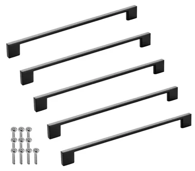 Produktbild von SOTECH Möbelgriff BLACKLINE XII Schrankgriff – Bohrabstand 256 mm, schwarz matt (5 Stück)