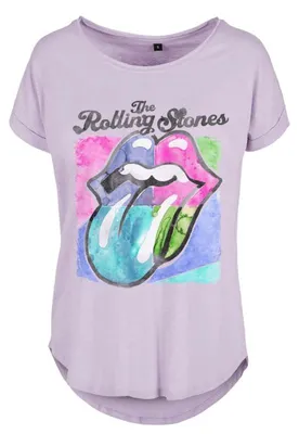 Produktbild von The Rolling Stones T-Shirt Damen Watercolor Tongue lila M