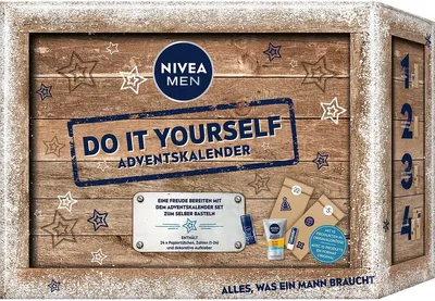 Produktbild von NIVEA MEN Adventskalender, Weihnachtskalender mit ausgewählten Pflegeprodukten & Accessoires, Pflegeset für die Adventszeit