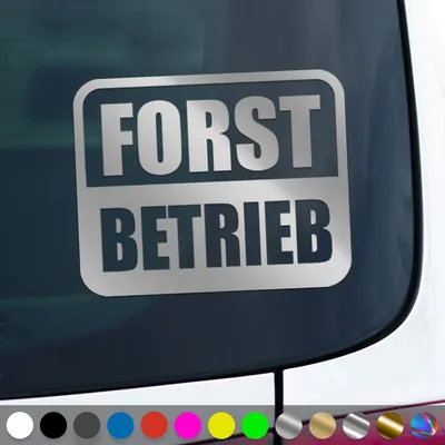Produktbild von PantherPixel Forstarbeiten Aufkleber Forstwirt Forstbetrieb Sticker Auto Geschenkidee Farbe Silber