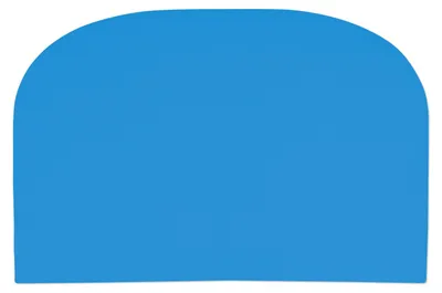 Produktbild von Teigschaber blau, LDPE 148 x 99 x 2 mm