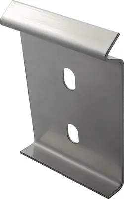 Produktbild von Sockelleiste Edelstahl Fußbodenleisten V2A L250cm 60mm silber gebürstet Halter