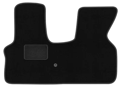 Imagen del producto de Alfombrillas delanteras de moqueta para Volkswagen Transporter T4 1992-2003 (comercial) – 2 piezas, negras, a medida – Wielganizator LUX