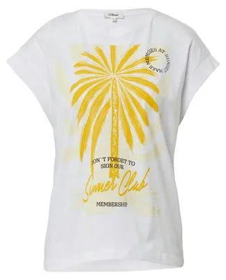 Produktbild von s.Oliver Jersey T-Shirt Relaxed Fit mit Folienprint und überschnittenen Schultern
