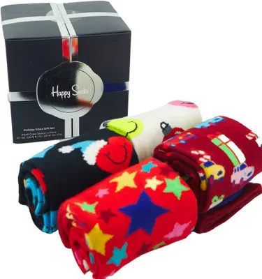 Produktbild von Happy Socks Holiday Vibes Gift Set (4-pack), uni sokken in cadeauverpakking