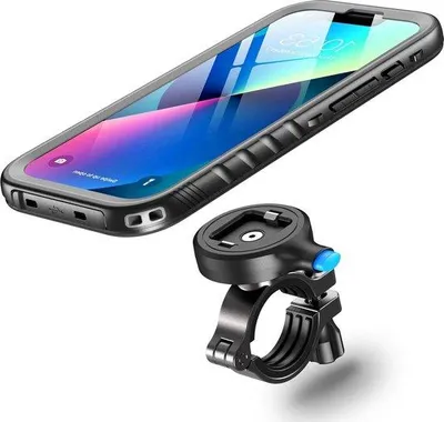 Zdjęcie produktu dla Wodoodporny uchwyt rowerowy na telefon do iPhone'a 13, odporny na wstrząsy