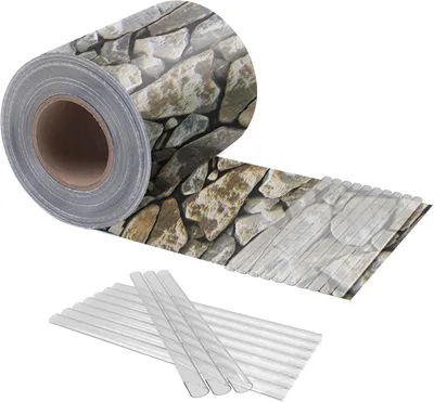 Obrázok produktu pre PVC zásteny na plot 35 m x 19 cm, pre záhradu, odolné voči poveternostným vplyvom, 20 klipov