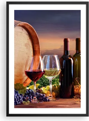Produktbild von Gerahmtes Poster - Schwarzer Rahmen - Wein Weinberg Sommer - 50x70 cm - Wand Bild - Wanddeko - Wandbilder - Kunstposter - Wandposter - Bilderrahmen - Bilder - Kunstdruck - Wandbild - P2BPA50x70-4125