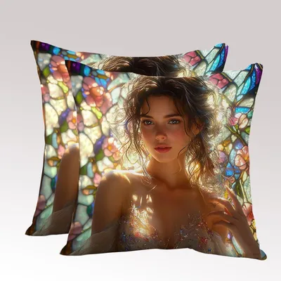 Obrázok produktu pre Sada dvoch obliečok na vankúše z ľanu, 55 x 55 cm