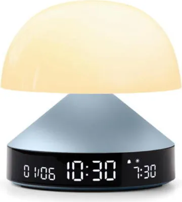 Obrázok produktu pre LEXON Mina Sunrise, Digitálny budík, Kolo, svetlo modrá, LCD, Batérie, 5 V