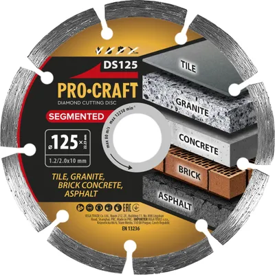Obrázek produktu pro Diamantový řezný kotouč Segmented Procraft DS125
