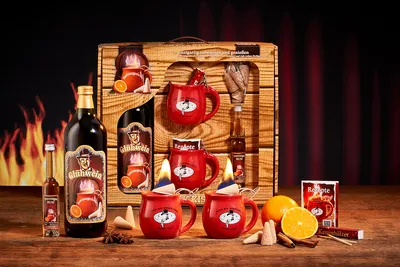 Produktbild von Feuerzangentasse Geschenkset | Schatzkiste | Rot/Rühmann Schlock