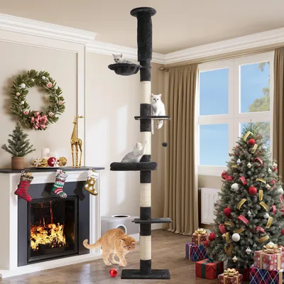 Image de Solidchoice - Griffoir pour chats avec 5 niveaux et hauteur réglable