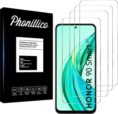 Produktbild von Hartglas für Honor 90 Smart 5G [4 Stück] Displayschutzfolie Screen Protector Film Anti-Kratzer Glas Resistant Phonillico®