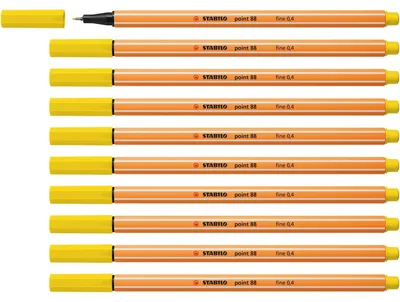 Produktbild von STABILO Fineliner - point 88 - 10er Pack - zitronengelb