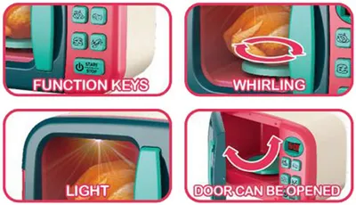 Immagine prodotto di Microonde Luna con accessori Apparecchio da cucina per bambini con funzione luminosa e sonora +3J