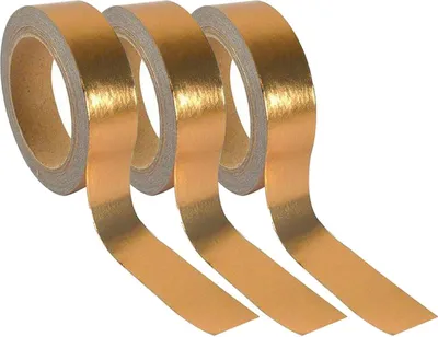 Zdjęcie produktu dla 3 aluminiowe taśmy samoprzylepne 5 m x 1,5 cm - miedź