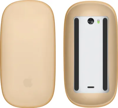 Produktbild von kwmobile Silikon Schutzhülle kompatibel mit Apple Magic Mouse 1 / 2 Hülle - PC Maus Cover aus softem Silikon - Orange