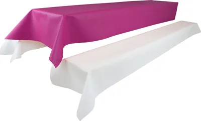 Produktbild von Sensalux abwaschbare Tischdecke, 1m x 2,5m, Beere, inkl. 2 weiße Bankauflagen