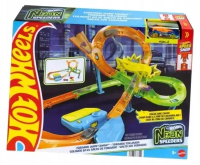 Zdjęcie produktu dla Hot Wheels Neon Speeders JMG50, Zestaw pojazdów i torów, 5 lat(a), D, Plastik, Wielobarwny