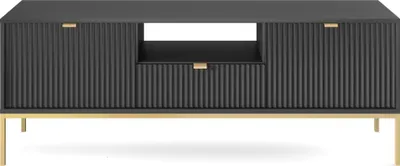 Obrázek produktu pro MINIO TV skříňka NOVA černá se zlatými nožičkami
