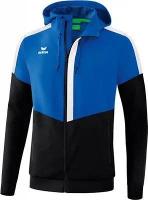 Produktbild von Erima Training Squad Tracktop Jacke mit Kapuze Herren blau schwarz weiß Gr M