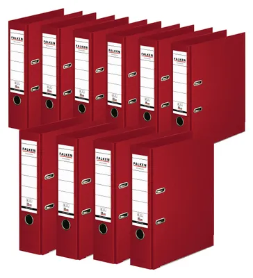 Produktbild von FALKEN 10x Chromocolor Premium-Ordner 8cm breit DIN A4 bordeaux