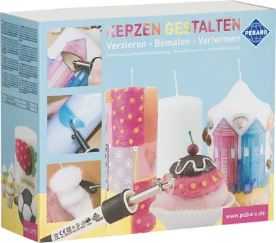 Obrázek produktu pro Dárková sada svíček Pebaro včetně voskových barev, svíček a ubrousků, 0277